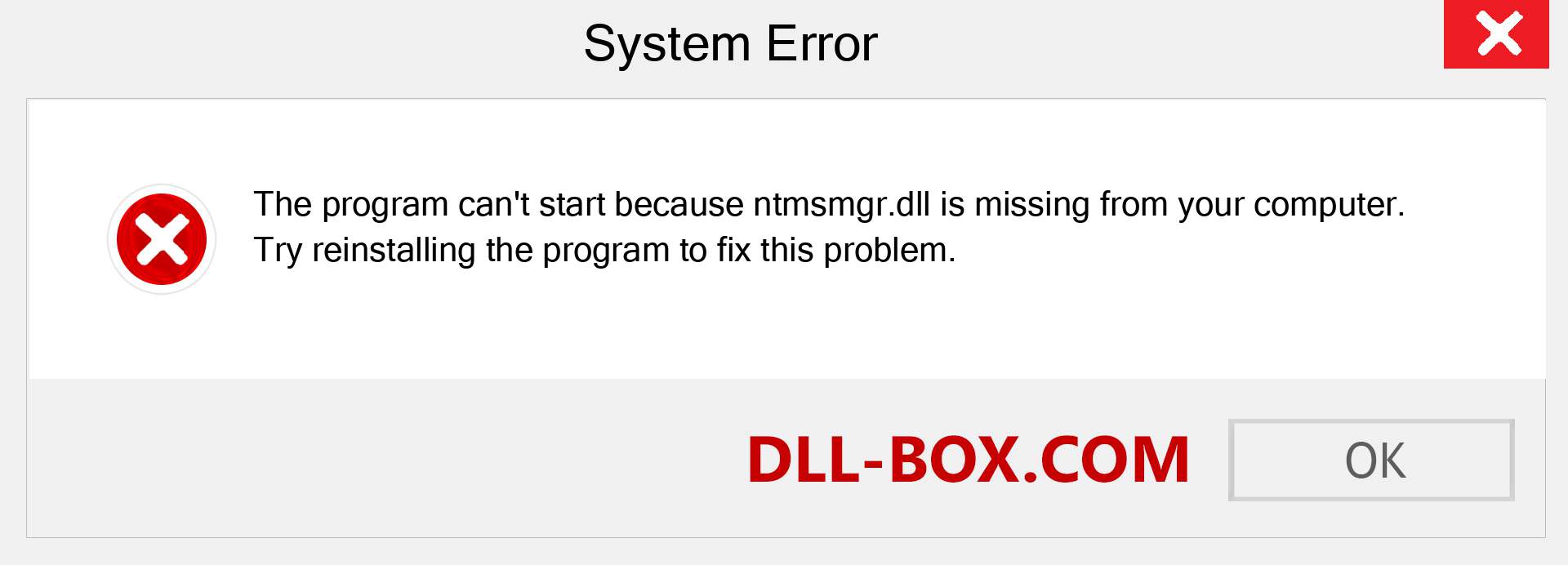  ntmsmgr.dll file is missing?. Download for Windows 7, 8, 10 - Fix  ntmsmgr dll Missing Error on Windows, photos, images
