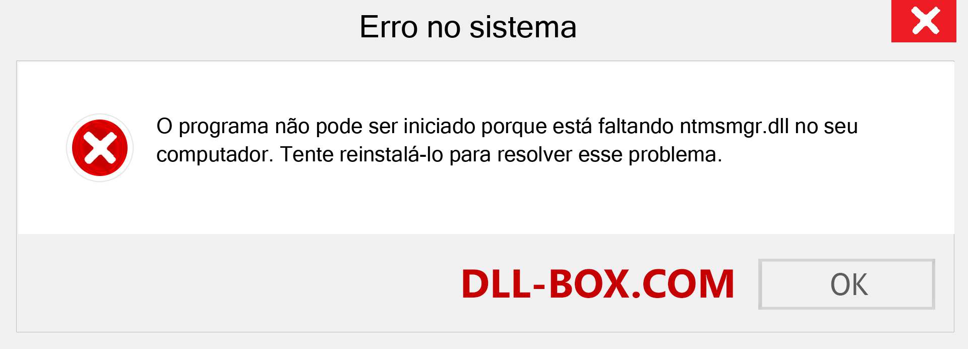 Arquivo ntmsmgr.dll ausente ?. Download para Windows 7, 8, 10 - Correção de erro ausente ntmsmgr dll no Windows, fotos, imagens